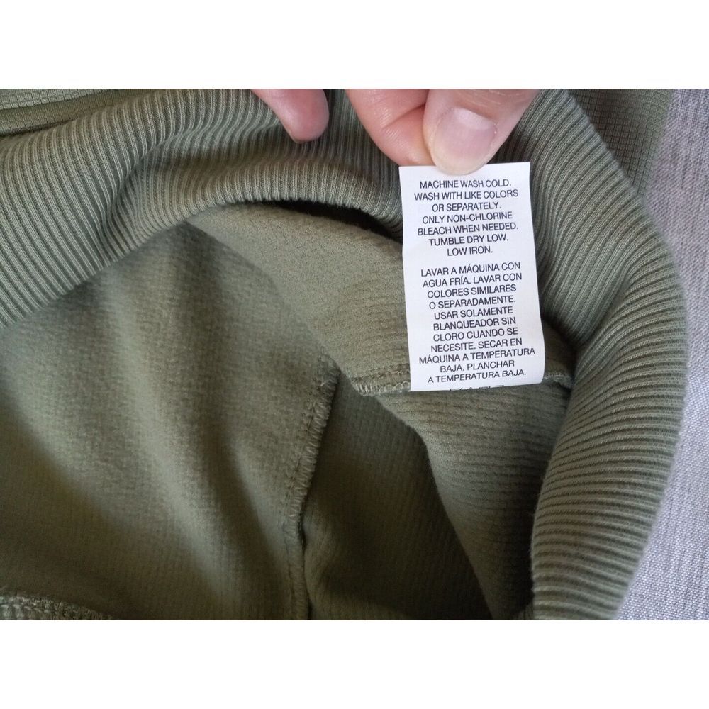 Russell Men Medium 38-40 Fleece‎ Hoody Drawstring Sweater Military Green Jacket - Picture 8 of 12